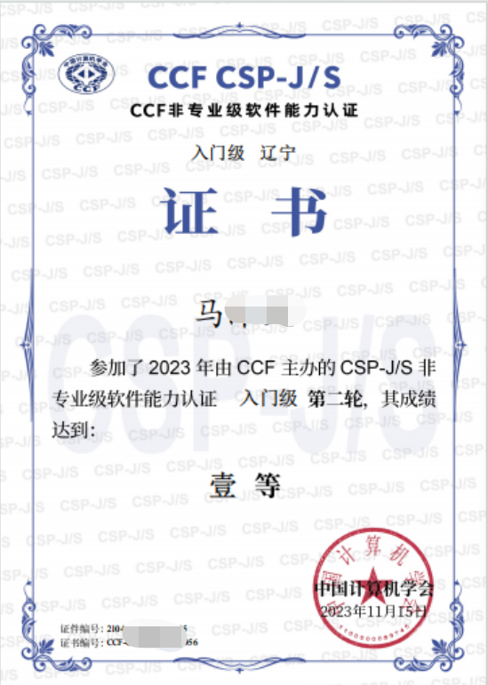 信奥相关荣誉展示 2